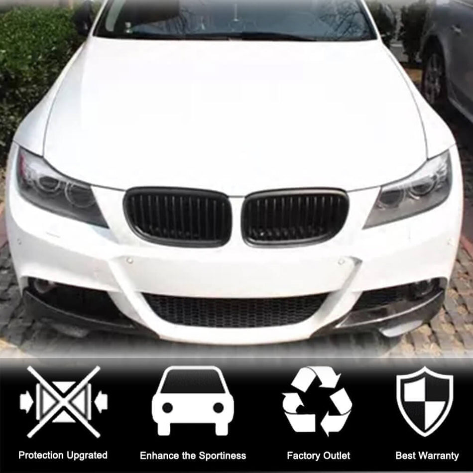 BMW 3 Series E90 M Sport Pre-LCI 2005-2018 Front Bumper Splitters Carbon Fiber-Ahacarbon