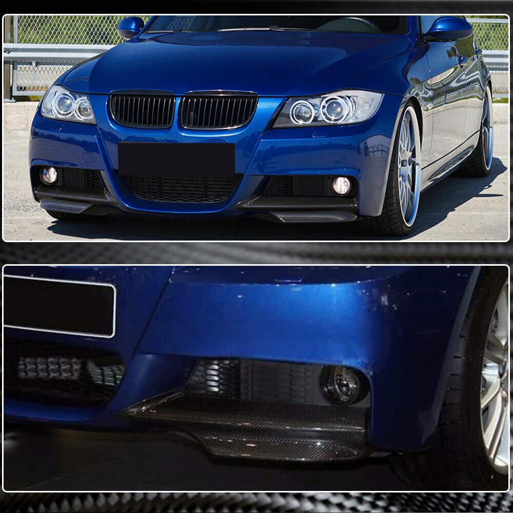 BMW 3 Series E90 M Sport Pre-LCI 2005-2018 Front Bumper Splitters Carbon Fiber-Ahacarbon