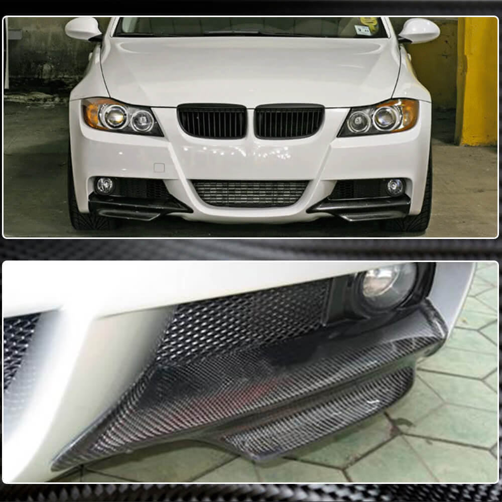 BMW 3 Series E90 M Sport Pre-LCI 2005-2018 Front Bumper Splitters Carbon Fiber-Ahacarbon