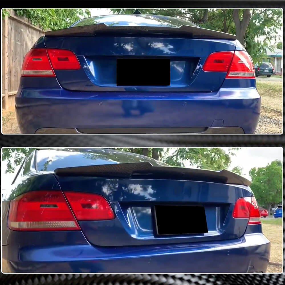 BMW 3 Series E92 M3 Coupe 2006-2013 Rear Trunk Spoiler Carbon Fiber-Ahacarbon