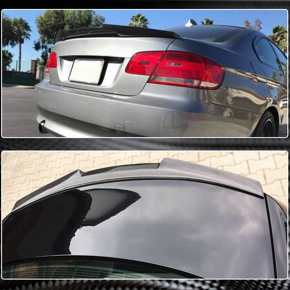 BMW 3 Series E92 M3 Coupe 2006-2013 Rear Trunk Spoiler Carbon Fiber-Ahacarbon