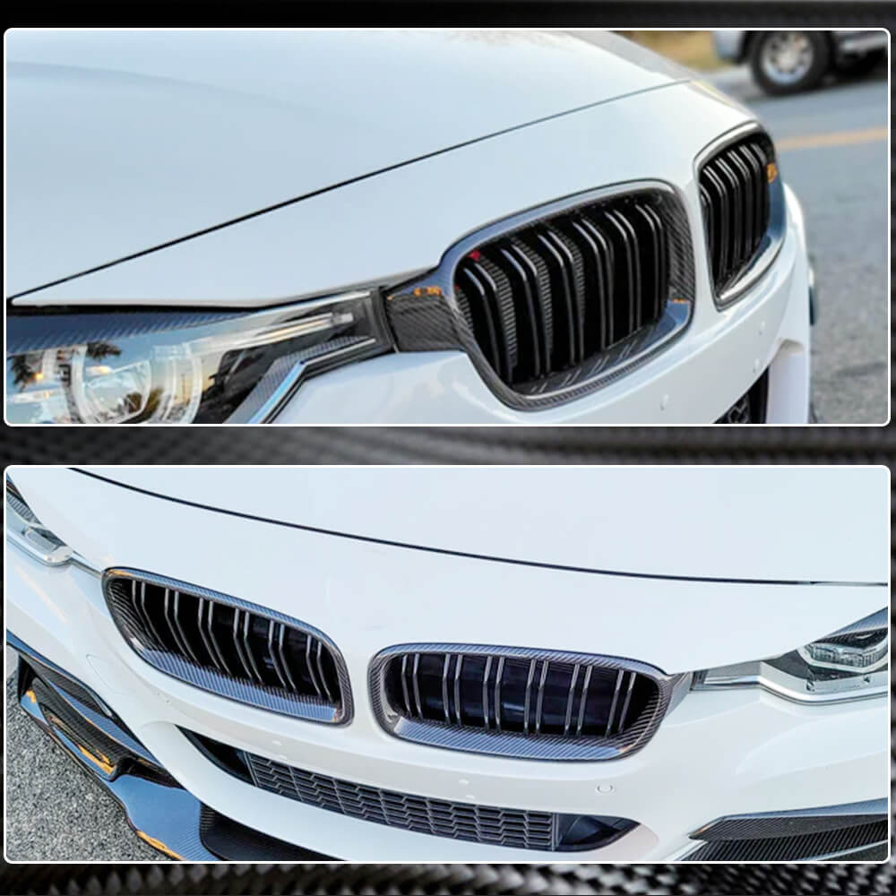 BMW 3 Series F30 2012-2018 Front Grille Carbon Fiber-Ahacarbon