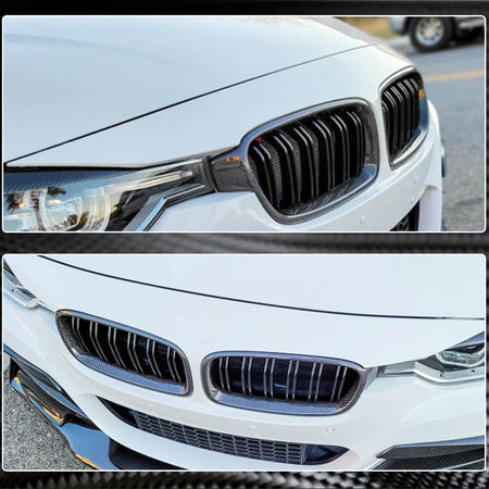 BMW 3 Series F30 2012-2018 Front Grille Carbon Fiber-Ahacarbon