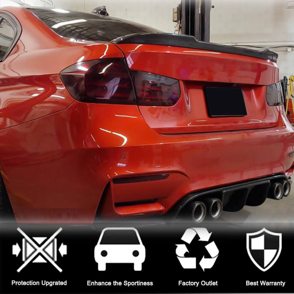 For BMW 3 Series F30 F80 Carbon Fiber Rear Trunk Spoiler Boot Wing Lip Car Spoiler | 316i 318i 320i 328i 330i 335i 340i M3-Ahacarbon