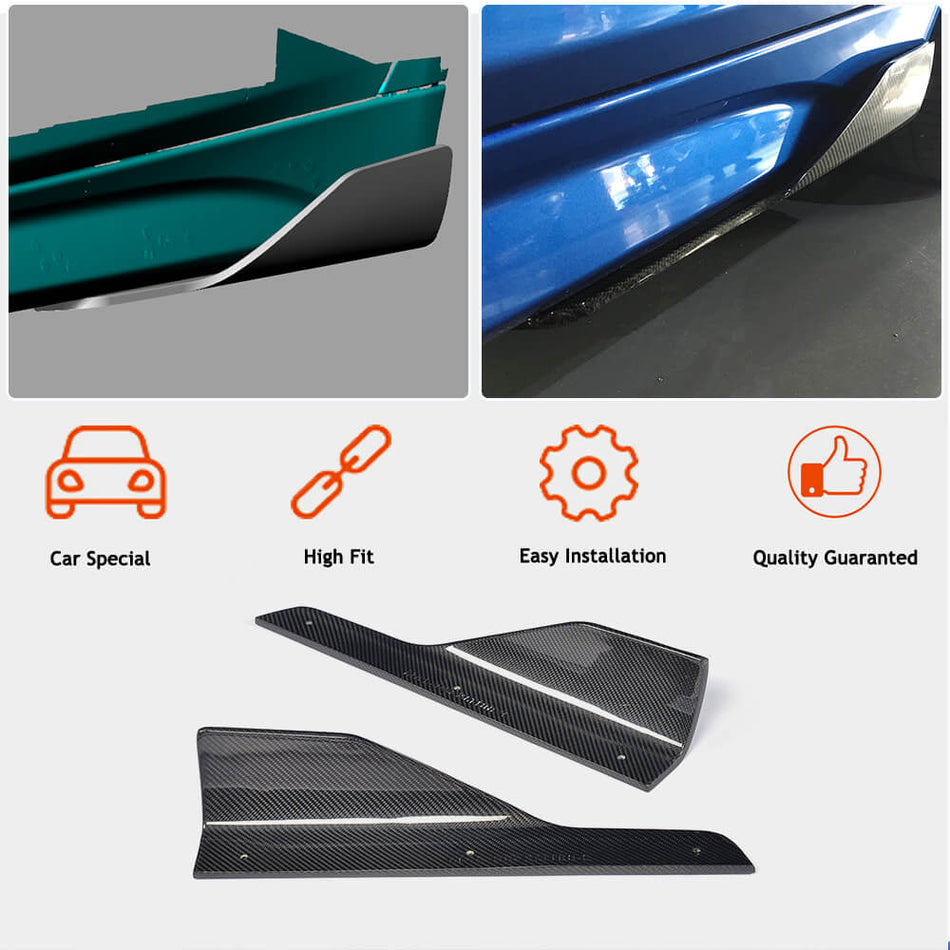 BMW 3 Series F30 M Sport 2012-2018 Side Skirts Splitter Carbon Fiber-Ahacarbon