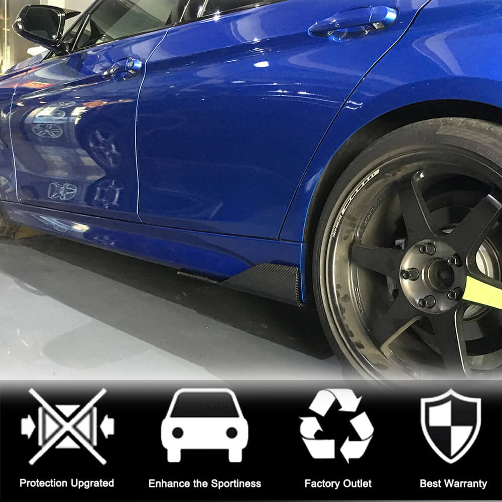BMW 3 Series F30 M Sport 2012-2018 Side Skirts Splitter Carbon Fiber-Ahacarbon