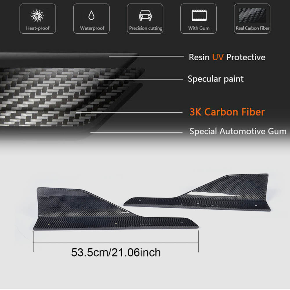 BMW 3 Series F30 M Sport 2012-2018 Side Skirts Splitter Carbon Fiber-Ahacarbon