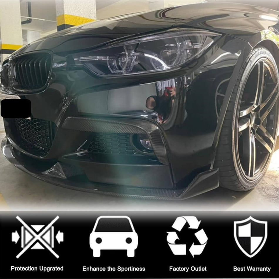 BMW 3 Series F30 M Sport Sedan 2012-2018 Fog Lamp Covers Carbon Fiber-Ahacarbon