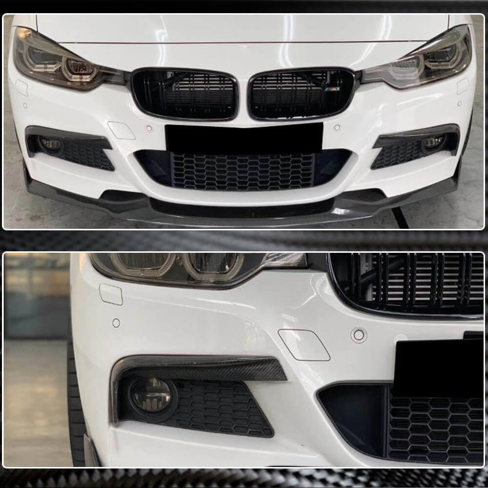 BMW 3 Series F30 M Sport Sedan 2012-2018 Fog Lamp Covers Carbon Fiber-Ahacarbon
