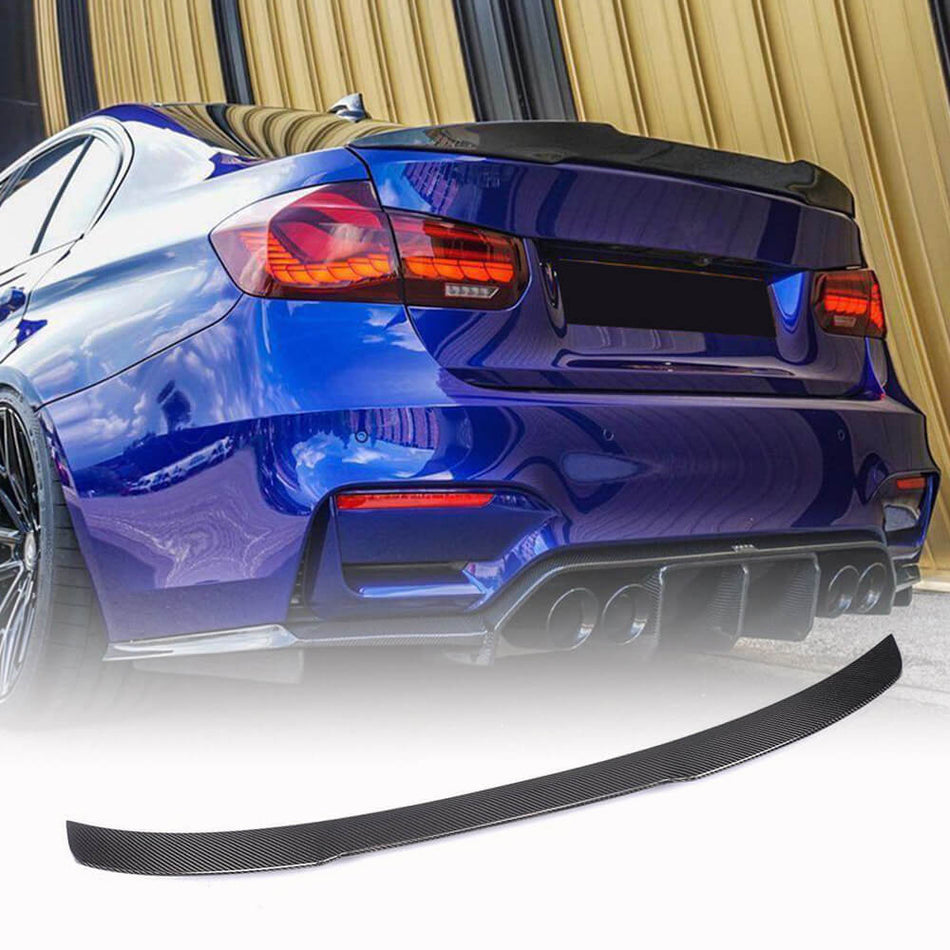 BMW 3 Series F30 F80 M3 2012-2018 Rear Trunk Spoiler Carbon Fiber/FRP-Ahacarbon