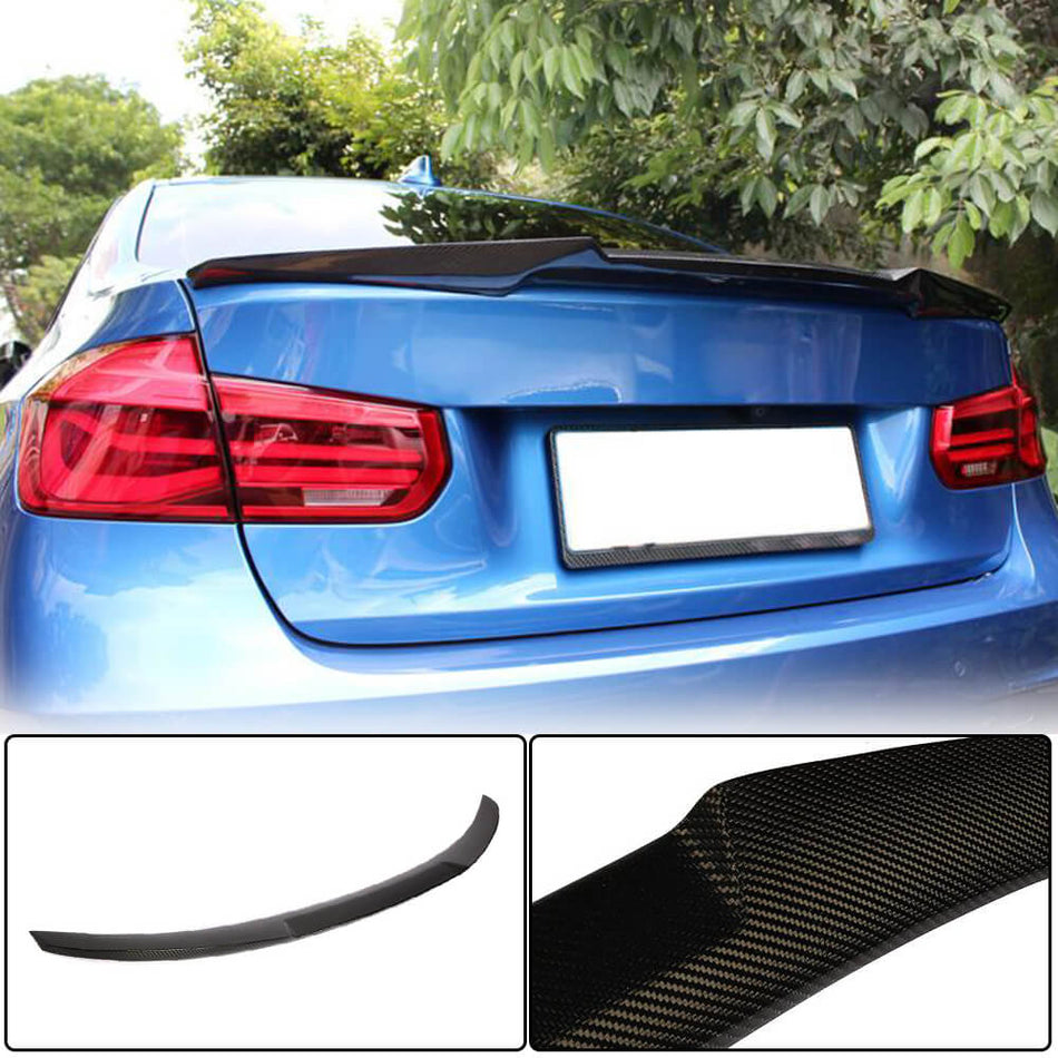 BMW 3 Series F30 F80 M3 Sedan 2014-2020 Rear Trunk Spoiler Carbon Fiber/FRP-Ahacarbon
