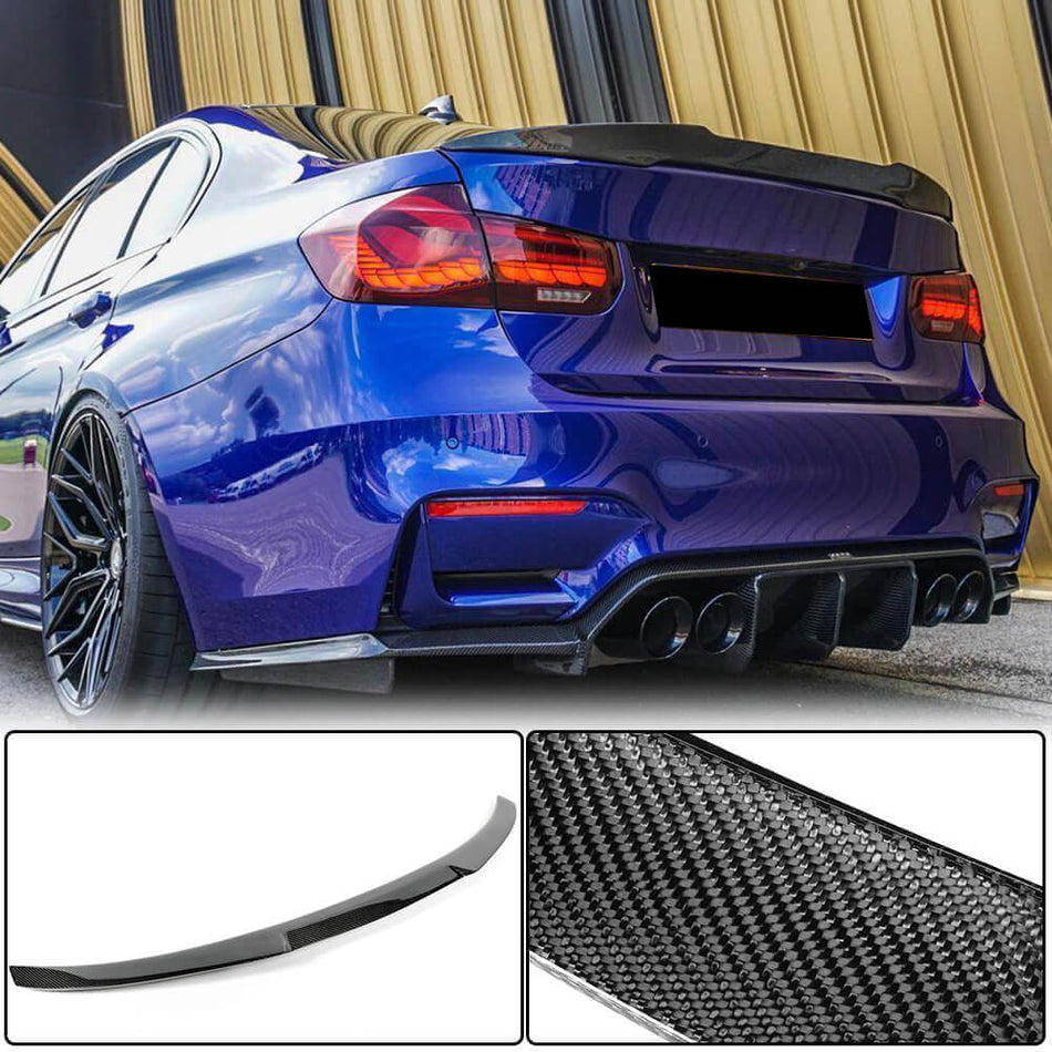 BMW 3 Series F30 F80 M3 2012-2018 Rear Trunk Spoiler Carbon Fiber/FRP-Ahacarbon