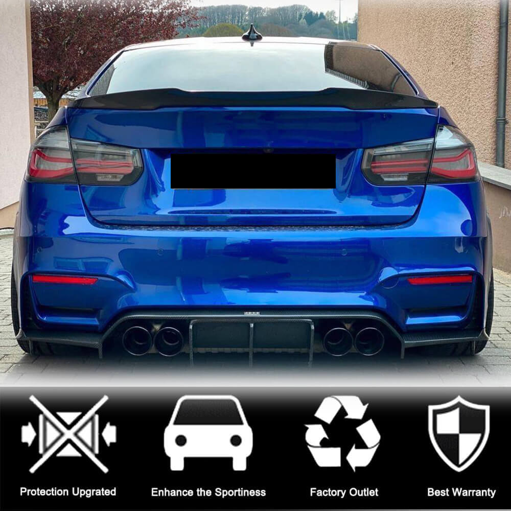 BMW 3 Series F30 F80 M3 2012-2018 Rear Trunk Spoiler Carbon Fiber/FRP-Ahacarbon
