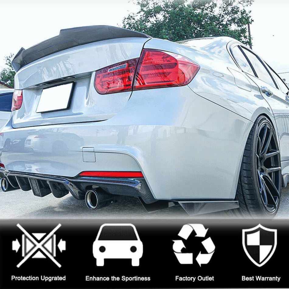 BMW 3 Series F30 2012-2018 F80 M3 2014-2020 Rear Trunk Spoiler Carbon Fiber/FRP-Ahacarbon