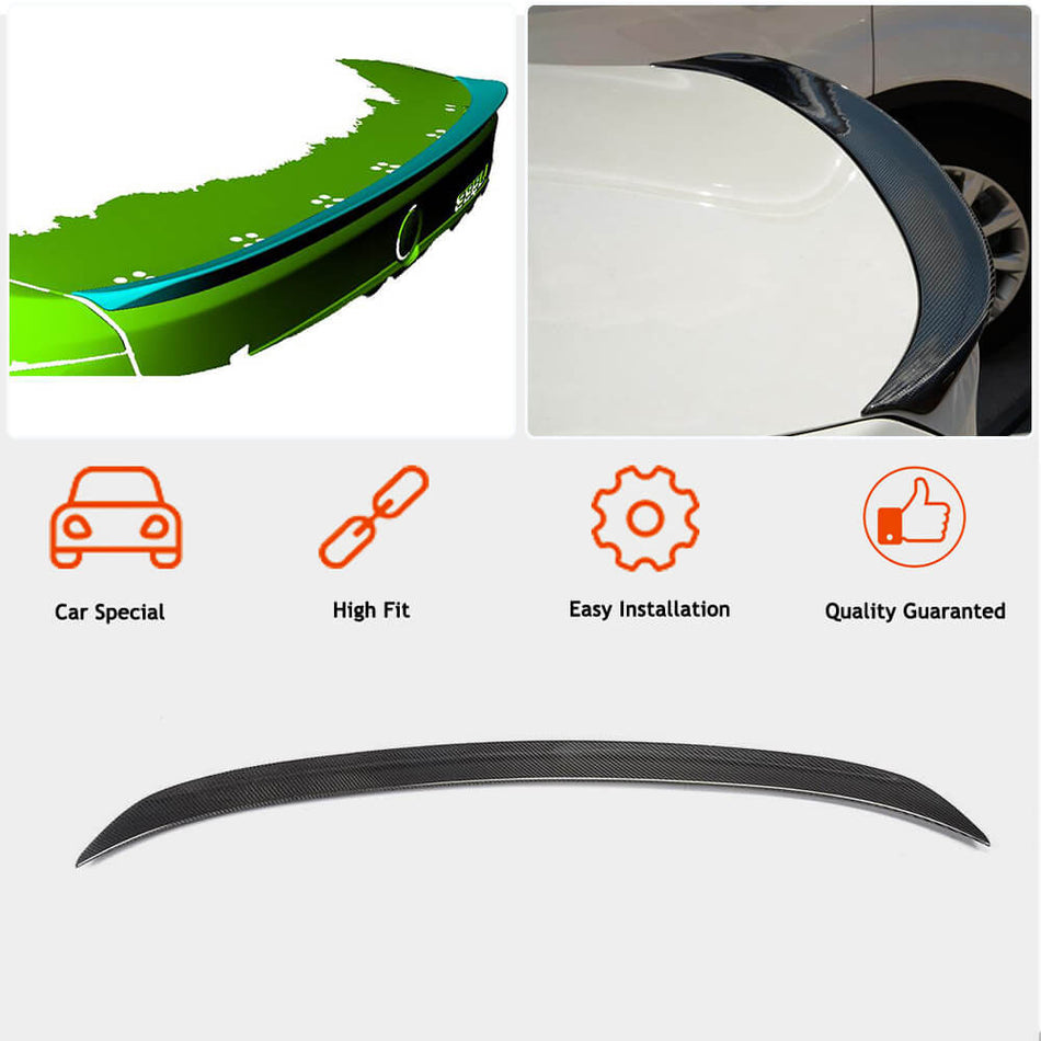 BMW 3 Series F30 2012-2018 F80 M3 Sedan 2014-2020 Rear Trunk Spoiler Carbon Fiber-Ahacarbon