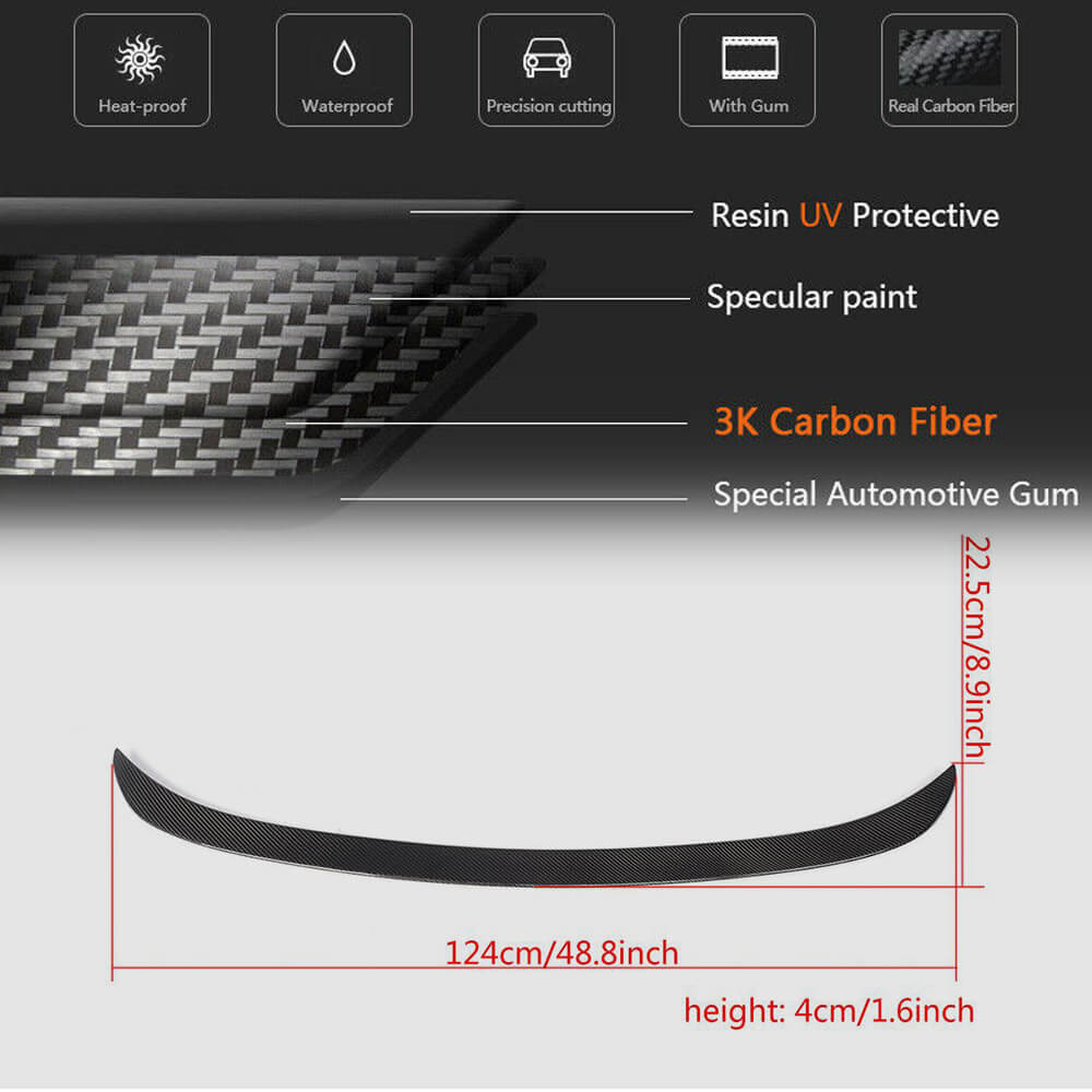 BMW 3 Series F30 2012-2018 F80 M3 Sedan 2014-2020 Rear Trunk Spoiler Carbon Fiber-Ahacarbon