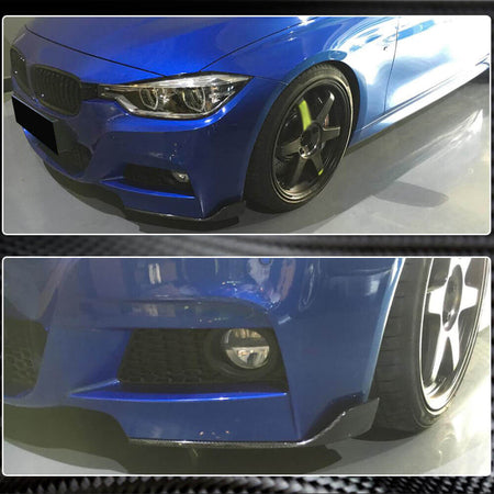 BMW 3 Series F30 M Sport 2012-2018 Front Bumper Splitters Carbon Fiber/FRP-Ahacarbon