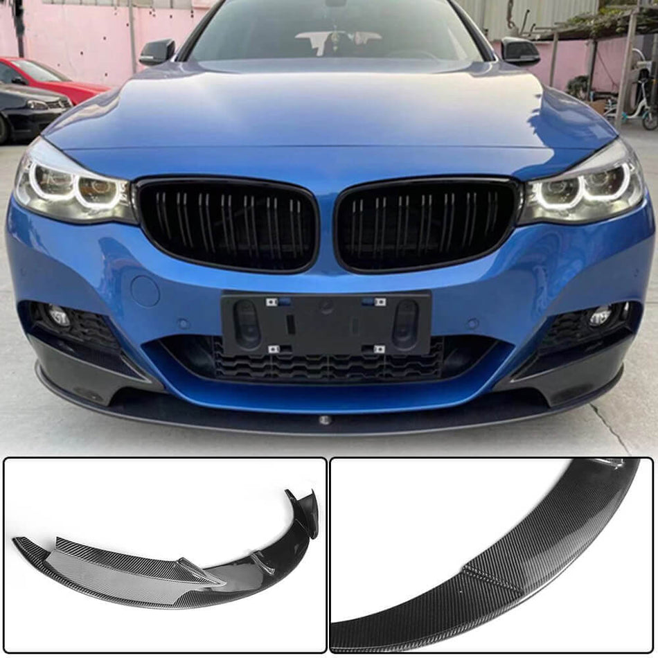 BMW 3 Series F34 M Sport GT GranTurismo 2014-2018 Front Bumper Lip Carbon Fiber-Ahacarbon