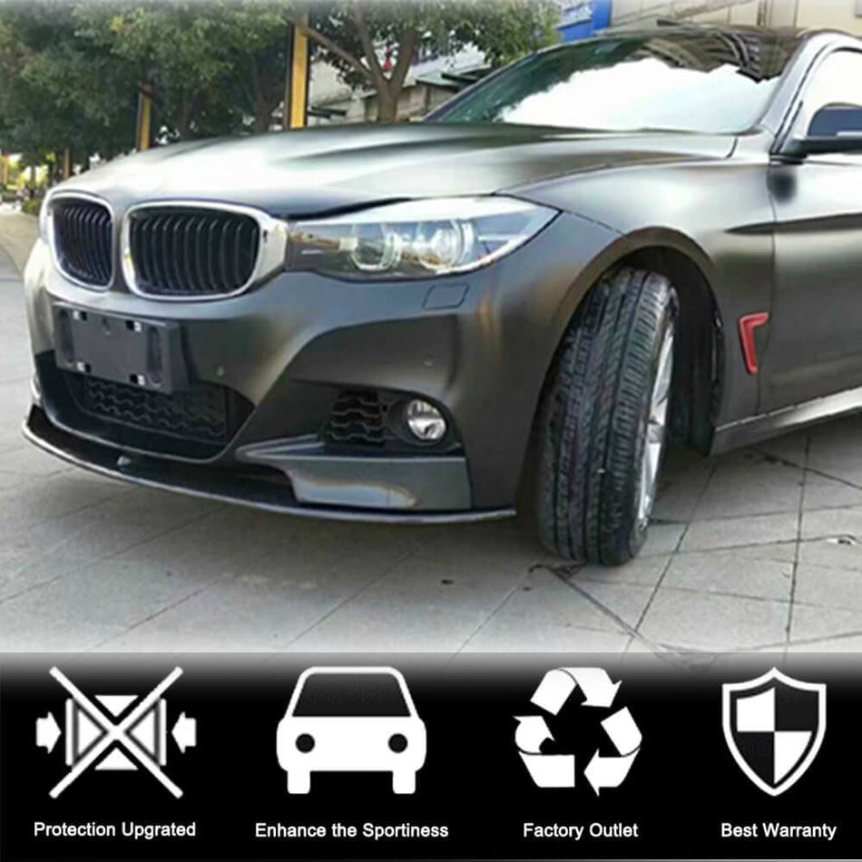 BMW 3 Series F34 M Sport GT GranTurismo 2014-2018 Front Bumper Lip Carbon Fiber-Ahacarbon