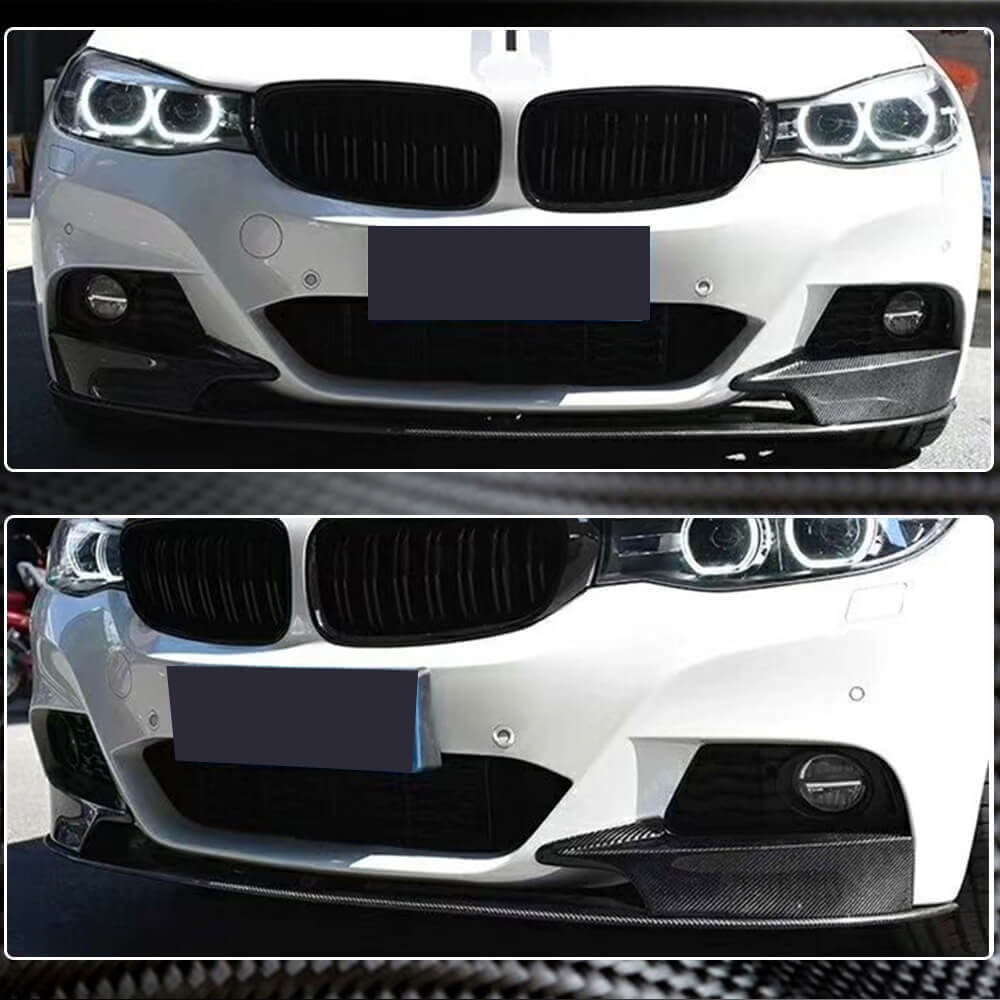 BMW 3 Series F34 M Sport GT GranTurismo 2014-2018 Front Bumper Lip Carbon Fiber-Ahacarbon