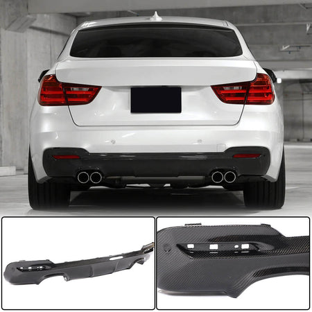 BMW 3 Series F34 M Sport GT GranTurismo 2014-2018 Rear Bumper Diffuser Carbon Fiber-Ahacarbon
