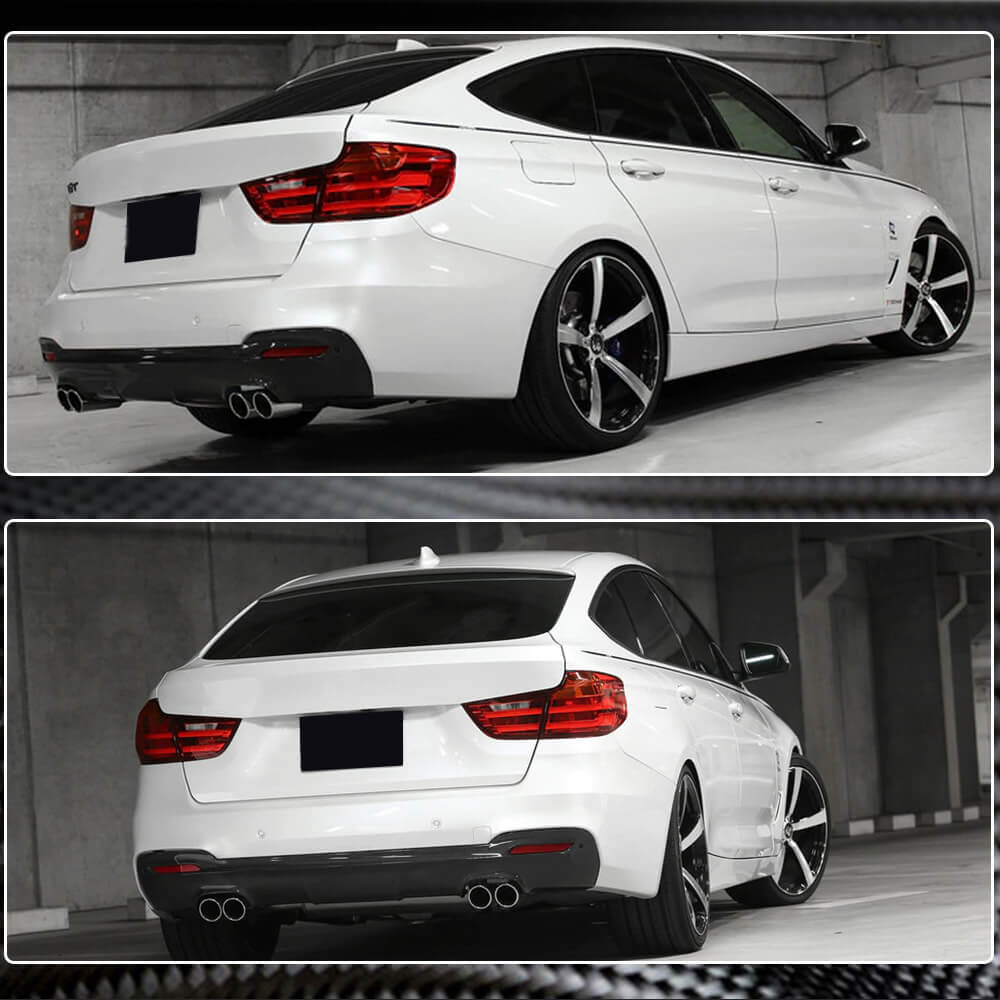 BMW 3 Series F34 M Sport GT GranTurismo 2014-2018 Rear Bumper Diffuser Carbon Fiber-Ahacarbon