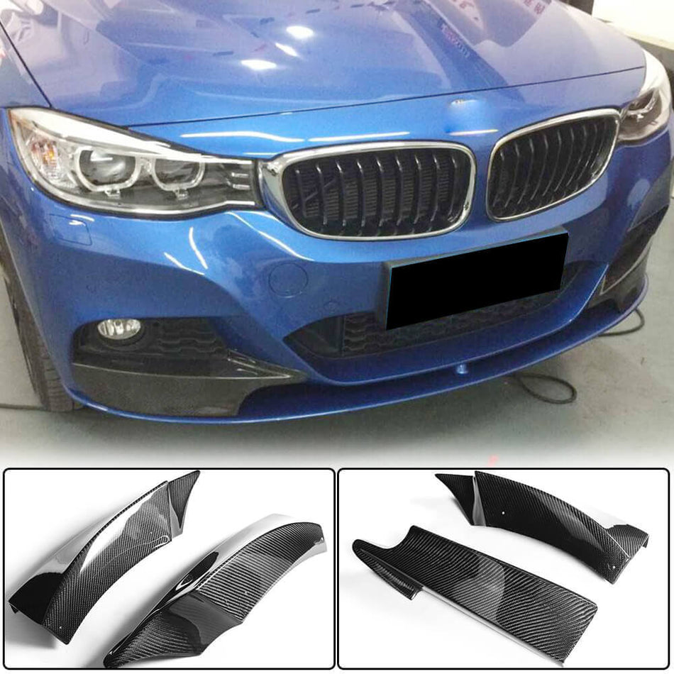 BMW 3 Series F34 M Sport GT GranTurismo 2014-2018 Front Bumper Splitters Carbon Fiber-Ahacarbon