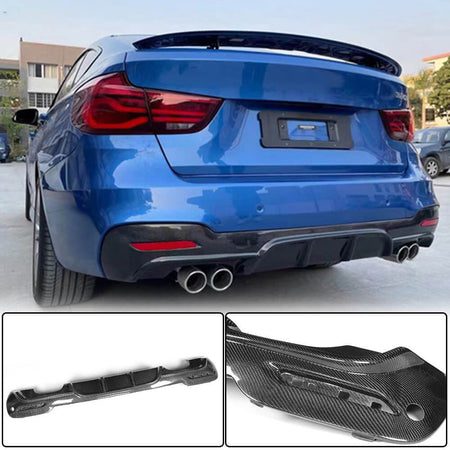 BMW 3 Series F34 M Sport GT GranTurismo 2014-2018 Rear Bumper Diffuser Carbon Fiber-Ahacarbon