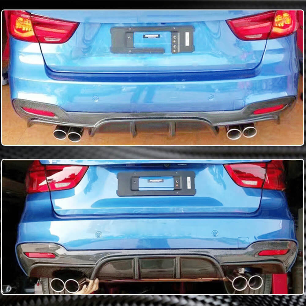 BMW 3 Series F34 M Sport GT GranTurismo 2014-2018 Rear Bumper Diffuser Carbon Fiber-Ahacarbon