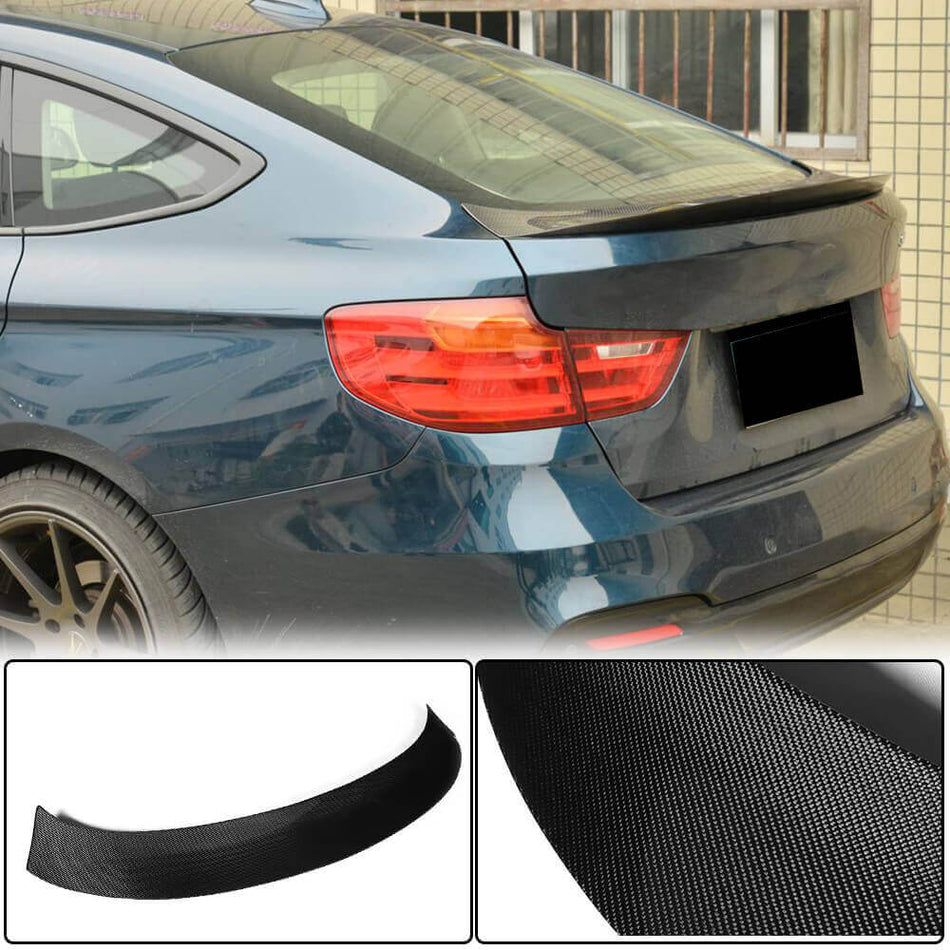 BMW 3 Series F34 xDrive GT 2014-2018 Rear Trunk Spoiler Carbon Fiber-Ahacarbon
