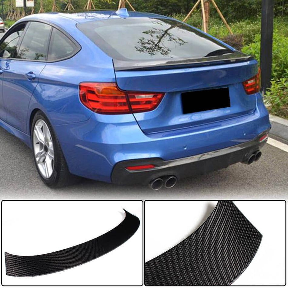 BMW 3 Series F34 xDrive GT Gran Turismo 2014-2018 Rear Trunk Spoiler Carbon Fiber-Ahacarbon