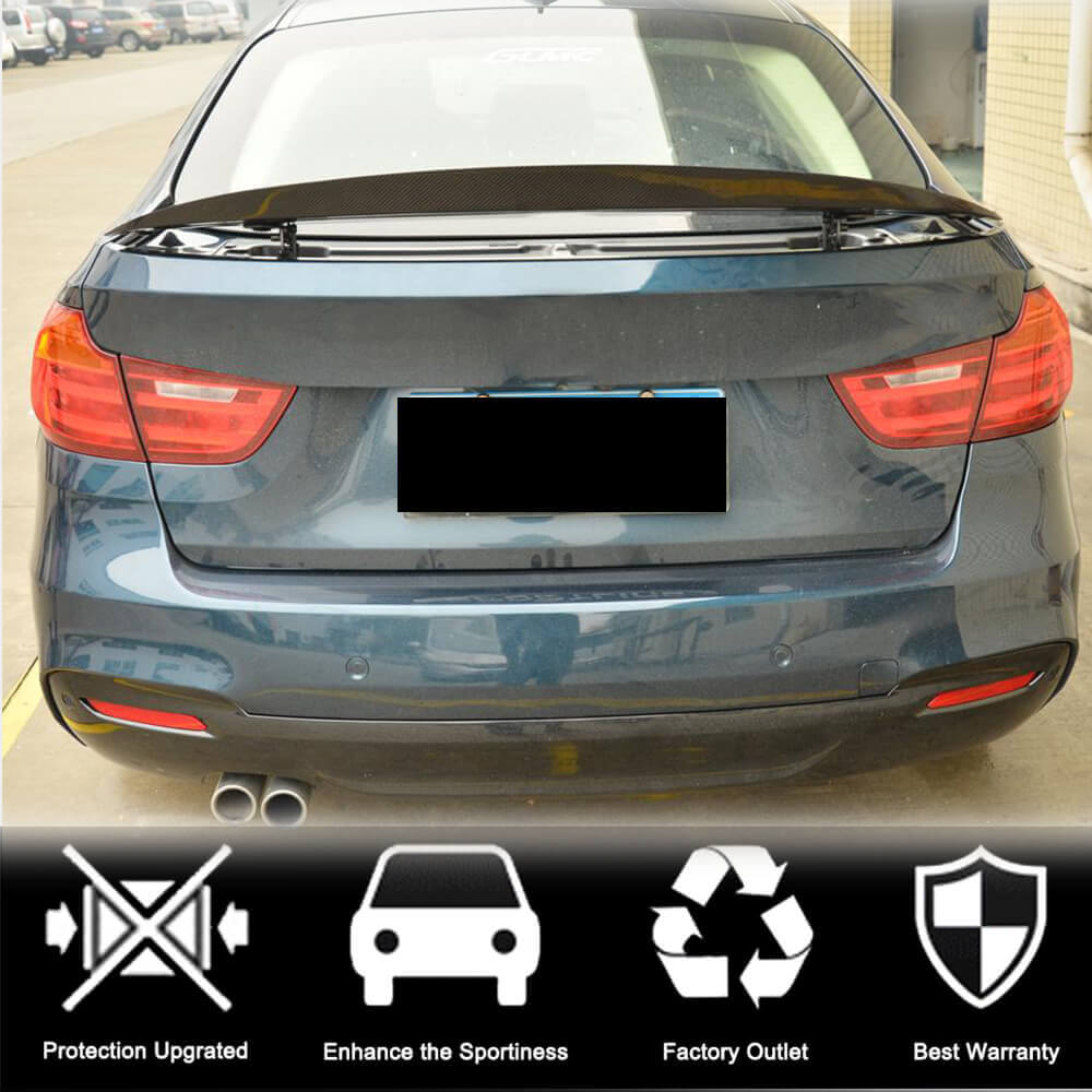 BMW 3 Series F34 xDrive GT 2014-2018 Rear Trunk Spoiler Carbon Fiber-Ahacarbon