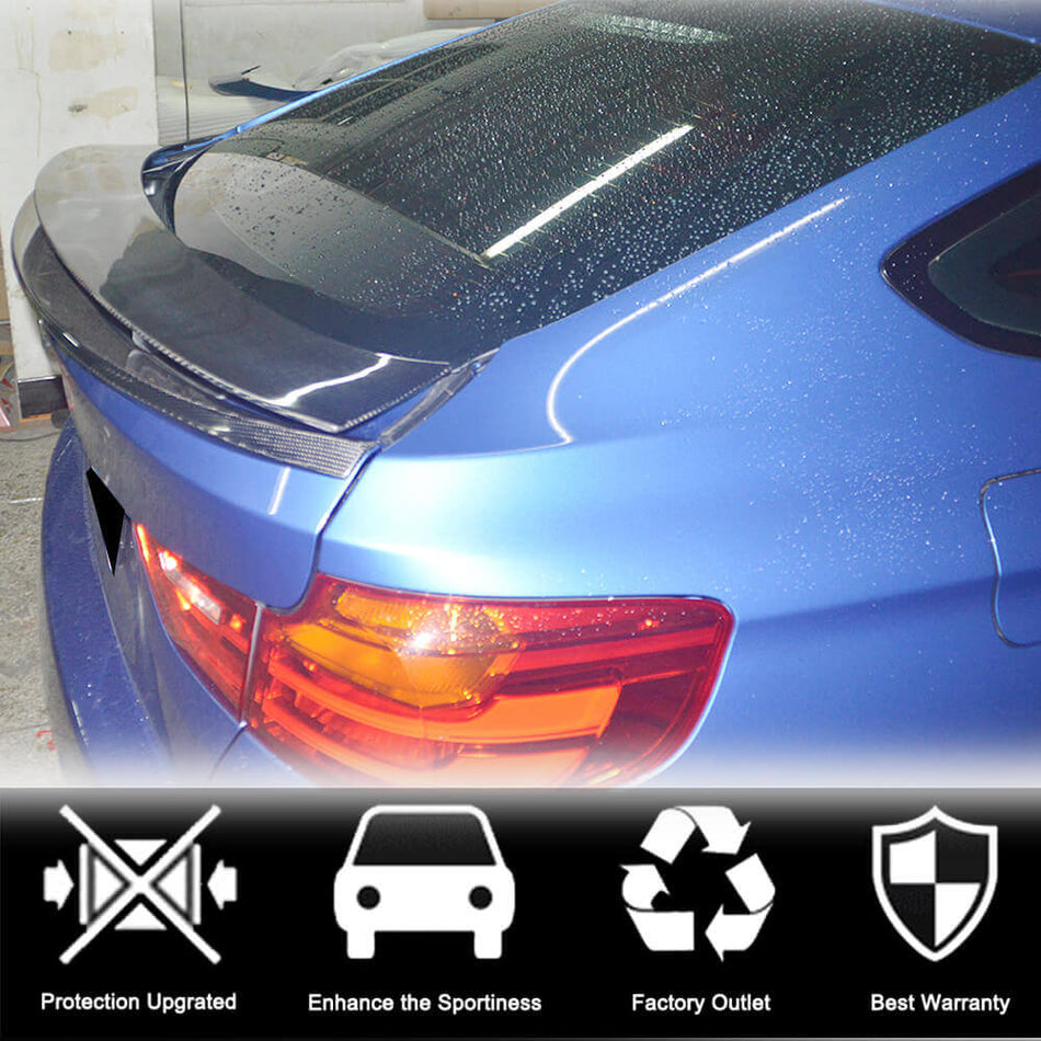 BMW 3 Series F34 xDrive GT Gran Turismo 2014-2018 Rear Trunk Spoiler Carbon Fiber-Ahacarbon