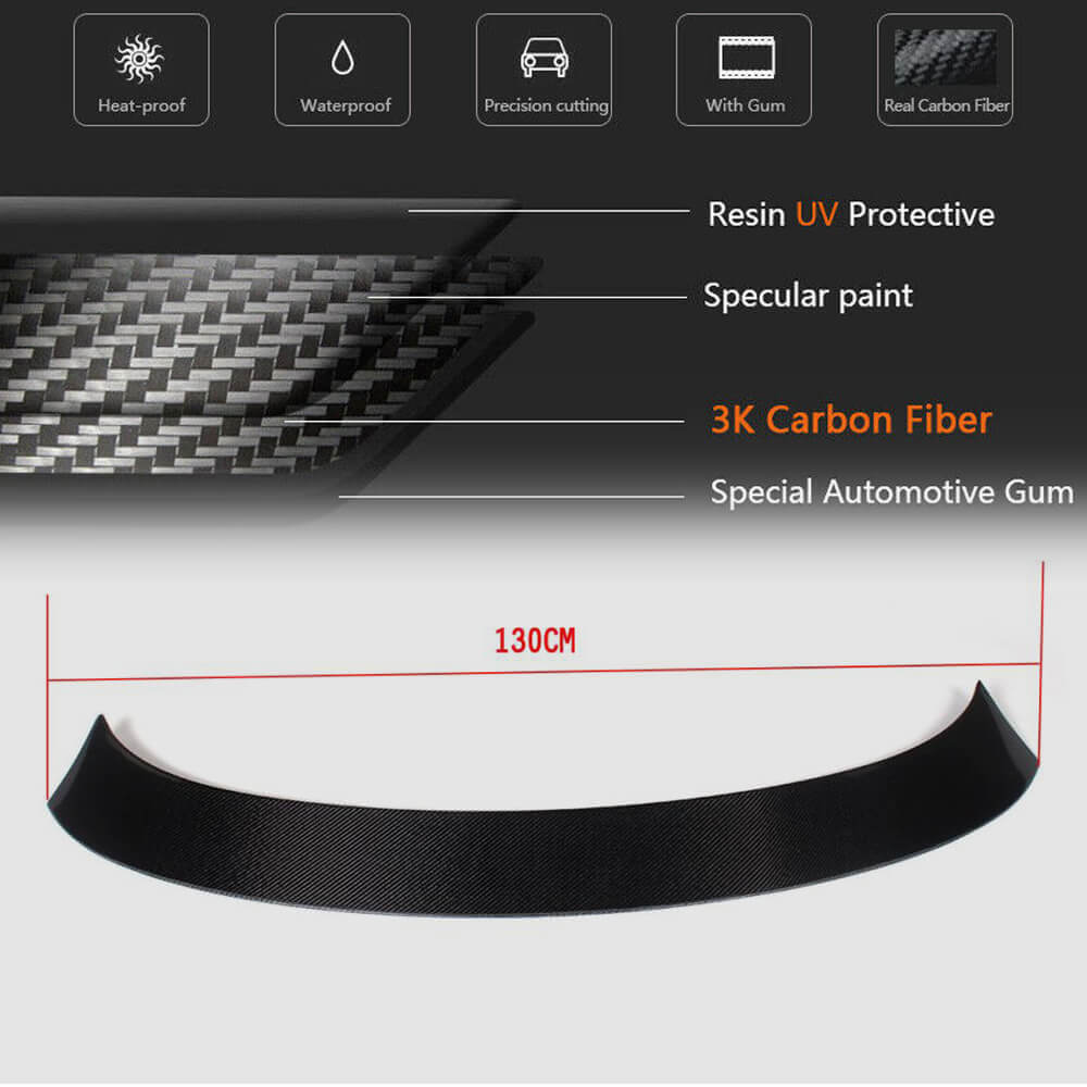 BMW 3 Series F34 xDrive GT Gran Turismo 2014-2018 Rear Trunk Spoiler Carbon Fiber-Ahacarbon