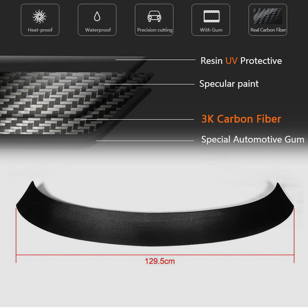 BMW 3 Series F34 xDrive GT 2014-2018 Rear Trunk Spoiler Carbon Fiber-Ahacarbon