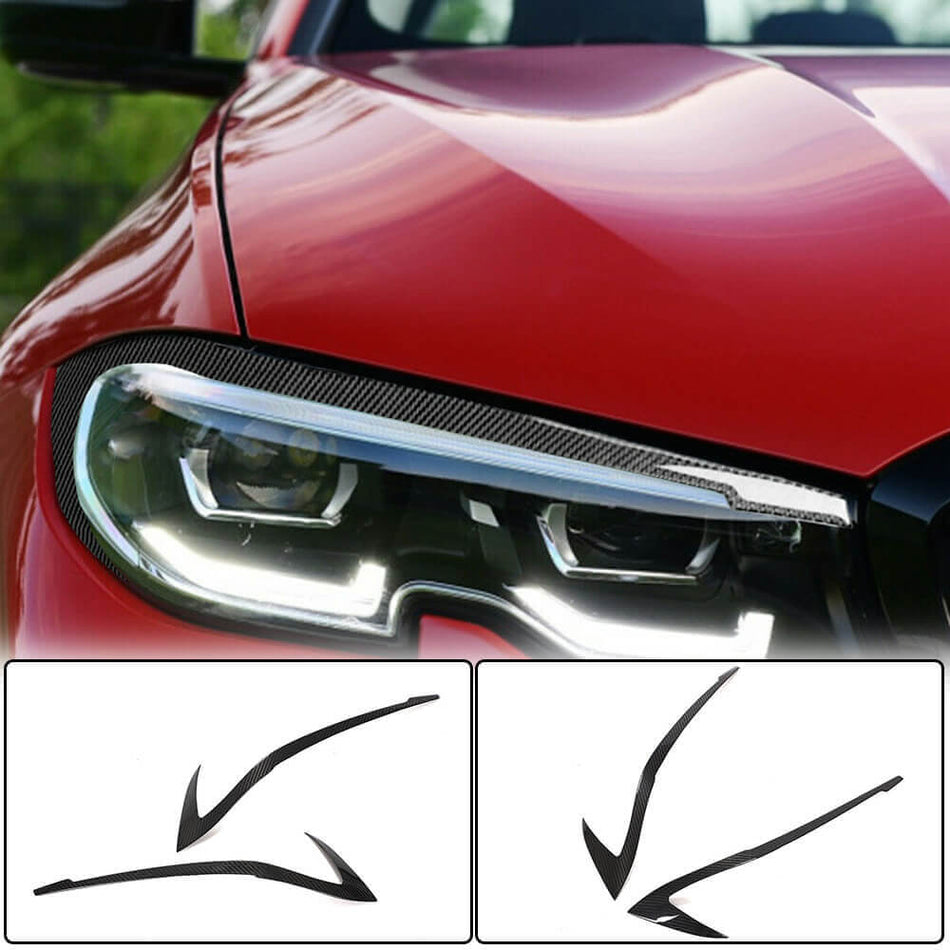 BMW 3 Series G20 2019-2021 Headlight Eyebrows Eyelids Dry Carbon Fiber-Ahacarbon