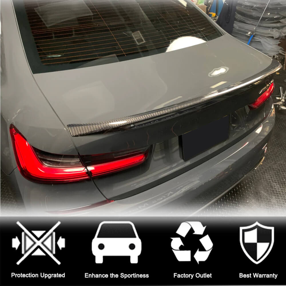 BMW 3 Series G20 G80 M3 2019-2023 Rear Trunk Spoiler Carbon Fiber-Ahacarbon