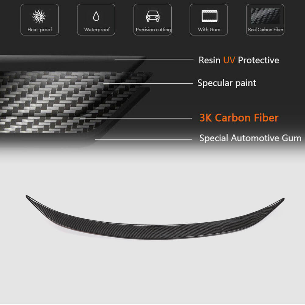 BMW 3 Series G20 G80 M3 2019-2023 Rear Trunk Spoiler Carbon Fiber-Ahacarbon