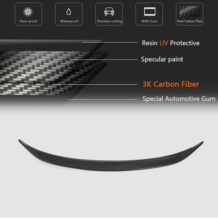 BMW 3 Series G20 G80 M3 2019-2023 Rear Trunk Spoiler Carbon Fiber-Ahacarbon