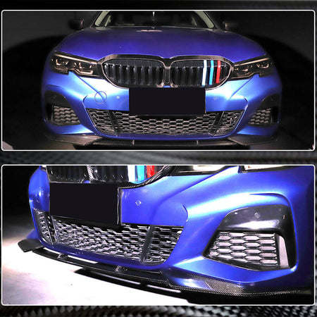 BMW 3 Series G20 320i 330i M Sport M340i 2019-2022 Front Bumper Lip Carbon Fiber/FRP-Ahacarbon