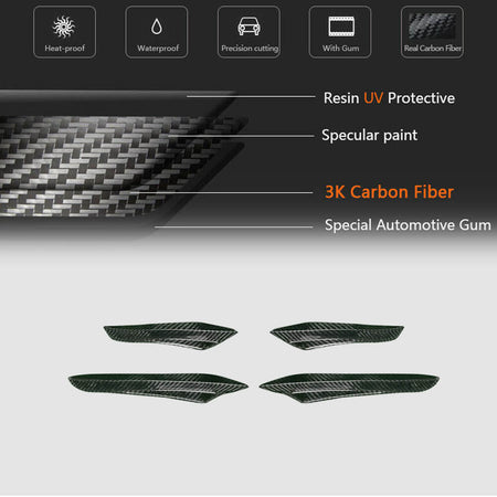 BMW 3 Series G20 M Sport Sedan 2019-2022 Front Bumper Vents Carbon Fiber-Ahacarbon