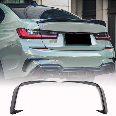 BMW 3 Series G20 2019-2022 Rear Bumper Splitters Dry Carbon Fiber-Ahacarbon