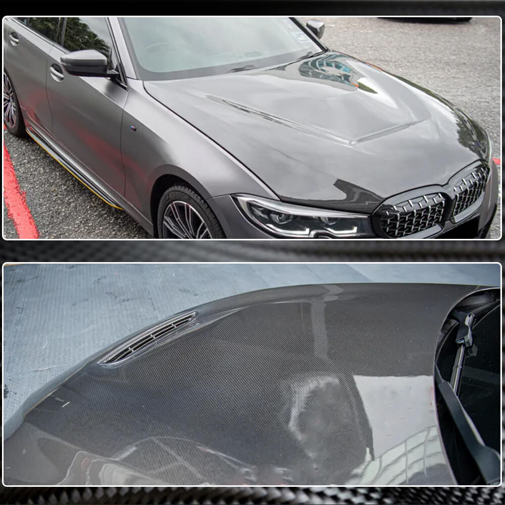 BMW 3 Series G20 2017-2021 Engine Bonnet Hood Cover Carbon Fiber-Ahacarbon
