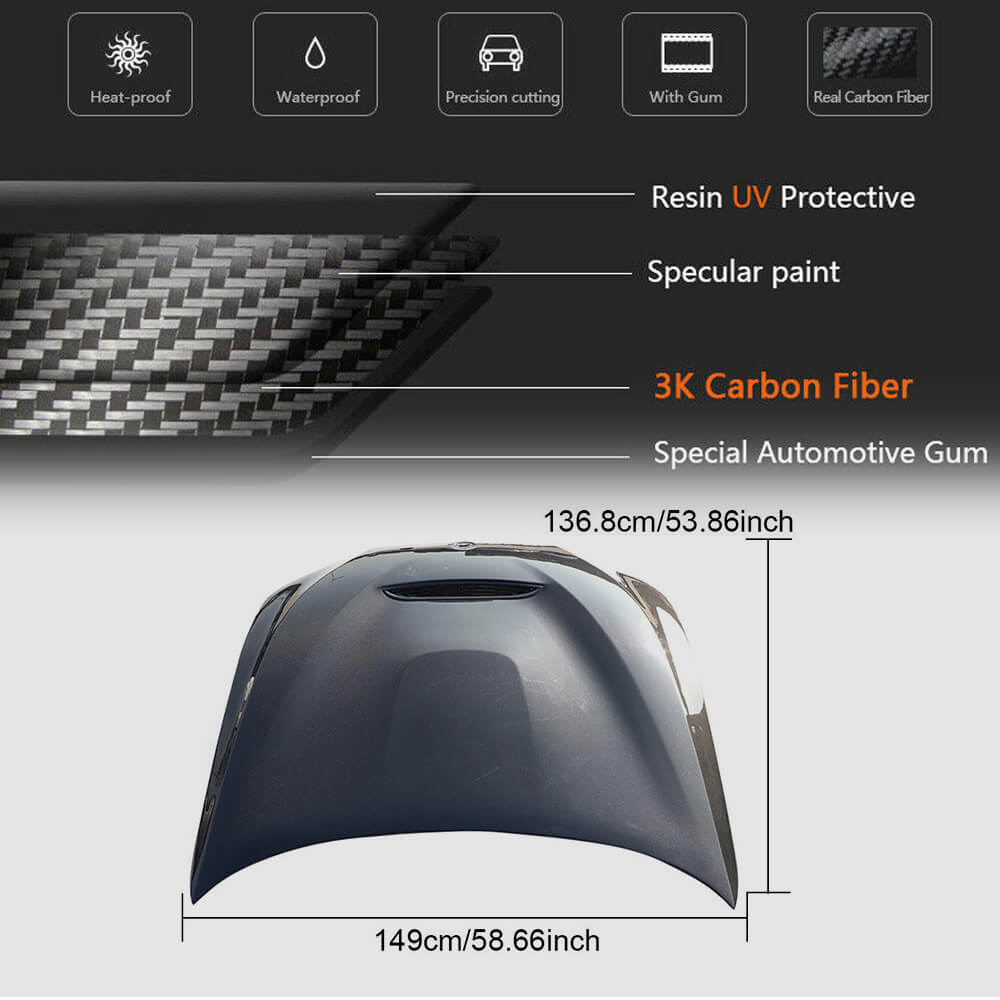 BMW 3 Series G20 2017-2021 Engine Bonnet Hood Cover Carbon Fiber-Ahacarbon