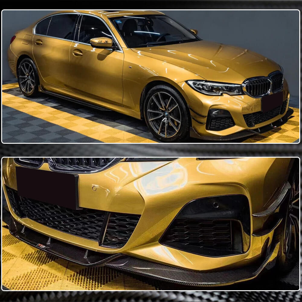 BMW 3 Series G20 320i 330i M Sport M340i 2019-2022 Front Bumper Lip Carbon Fiber-Ahacarbon