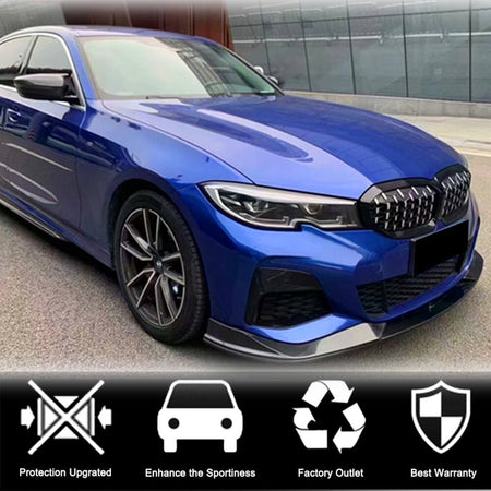 BMW 3 Series G20 320i 330i M Sport M340i 2019-2021 Front Bumper Lip Carbon Fiber-Ahacarbon