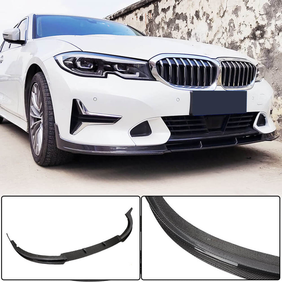 BMW 3 Series G20 G28 330i 2020-2023 Front Bumper Lip Spoiler Carbon Fiber/FRP-Ahacarbon