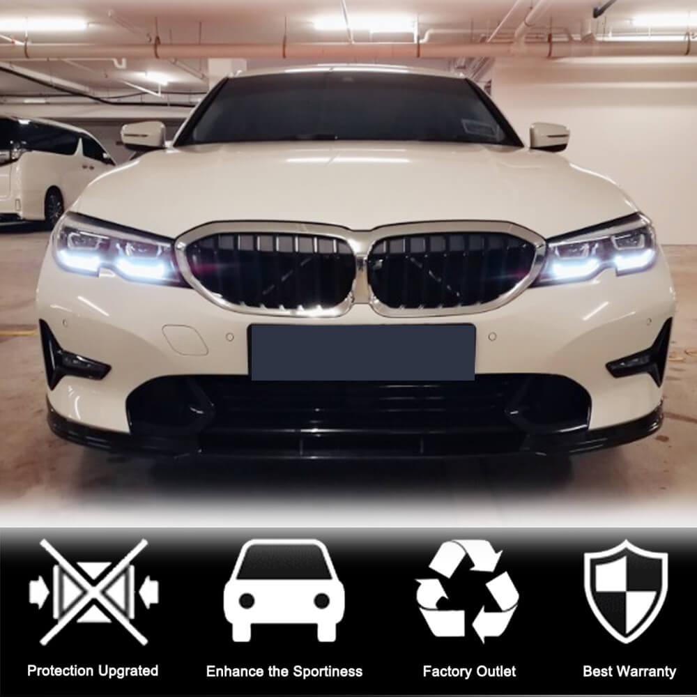 BMW 3 Series G20 G28 330i 2020-2023 Front Bumper Lip Spoiler Carbon Fiber/FRP-Ahacarbon