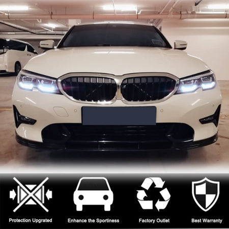 BMW 3 Series G20 G28 330i 2020-2023 Front Bumper Lip Spoiler Carbon Fiber/FRP-Ahacarbon
