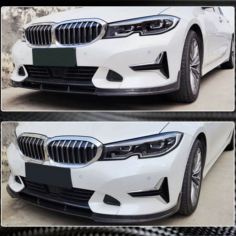 BMW 3 Series G20 G28 330i 2020-2023 Front Bumper Lip Spoiler Carbon Fiber/FRP-Ahacarbon